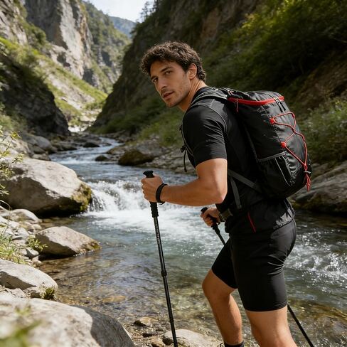 1 PCS Lightweight Foldable Hiking-Backpack Small Packable-Daypack For Travel,Ultralight Water-Resistant Gym Bag Men Women Easy Carry-on (Black) in Kuwait