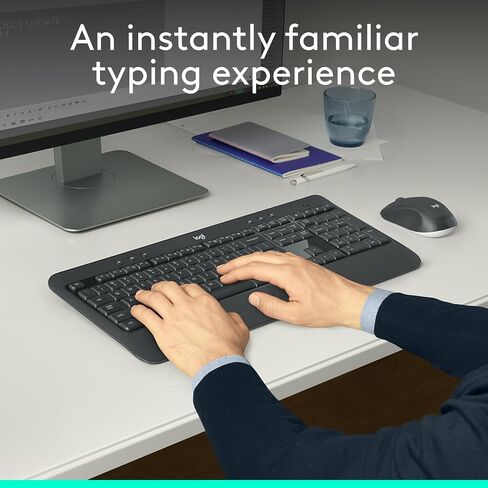 Logitech MK540 Advanced Wireless Keyboard and Mouse Combo for Windows, 2.4 GHz Unifying USB-Receiver, Multimedia Hotkeys, 3-Year Battery Life, for PC, Laptop, Pack of 4 in Kuwait