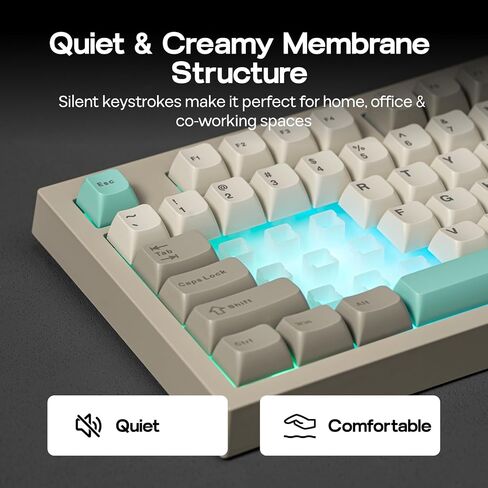 EPOMAKER Aula S102 PRO Membrane Gaming Keyboard w/TFT Screen & Volume Knob+NEX Lite Wireless Gaming Mouse w/Screens & RGB Charging Dock in Kuwait