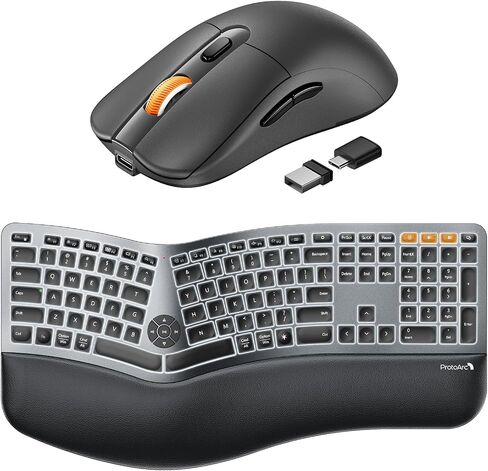 ProtoArc EK01 Plus Ergonomic Keyboard & EM15 Bluetooth Wireless Mouse in Kuwait