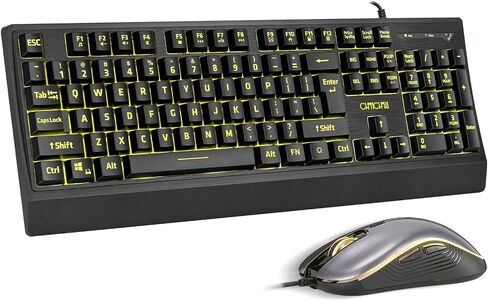 CHONCHOW Large Font Keyboard with Wrist Rest and Mouse Combo USB Wired in Kuwait
