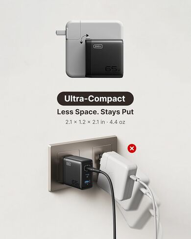 INIU 65W Charger for MacBook, Multiport USB C Fast Charger with 100W Cable in Saudi Arabia