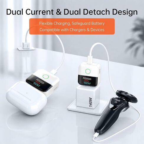 Smart Auto Stop Charging Adapter,140W PD Fast Charging,Digital Power Meter Display,Overcharge Protection,Full Charge Auto Cut Off in Kuwait