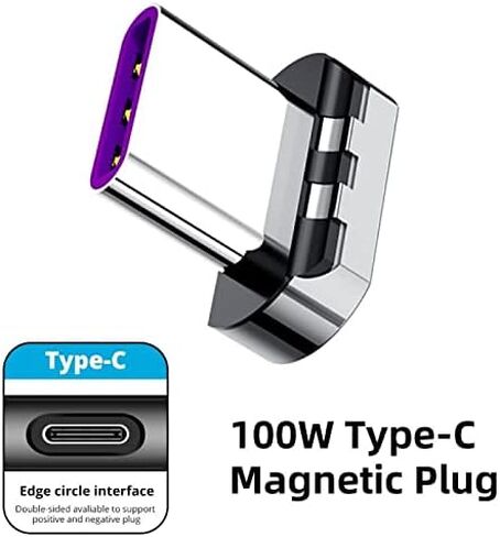 BoxWave Adapter Compatible with Microsoft Surface Duo 2 5G - MagnetoSnap PD Angle Adapter, Magnetic Charging Connector Device Saver - Metallic Silver in Kuwait