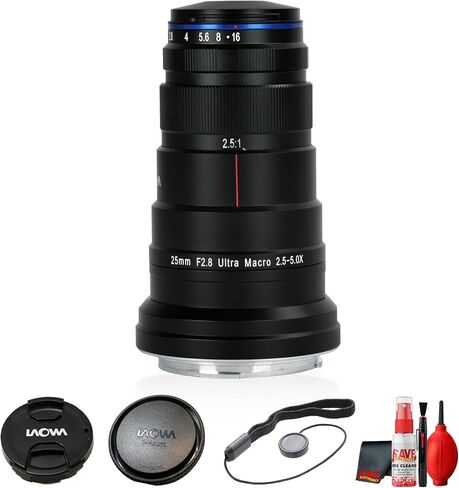 Laowa 25mm f/2.8 2.5-5X Ultra Macro Lens for Canon RF Travel Kit in Kuwait
