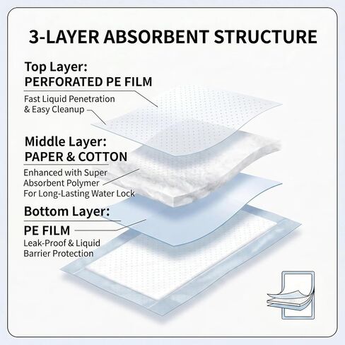 Meat Absorbent Pads 4x7 Inch Dri Lock 60 Grams, White Meat Soaker Pads for Vacuum Sealer Bags (200pcs) in Kuwait