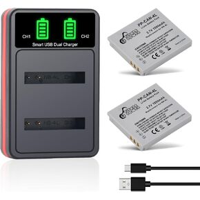 Pickle Power NB-4L Battery 2-Pack and LED Dual Charger for Canon Camera in Kuwait