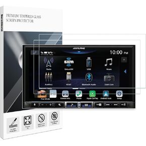 Tempered Glass Screen Protector for Alpine iLX-507 Digital Multimedia Receiver 7-Inch Display 9H+ Hardness with Aluminum Reinforcement [2 Pack] (Clear) in Kuwait