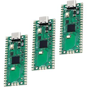 3-Pack RP2040 Microcontroller Board, Dual-Core ARM Cortex-M0+ up to 133MHz, 2MB Flash, 30 GPIO Pins, Compatible with Raspberry Pi Pico, Supports MicroPython & C/C++ (USB-C Port) in Kuwait
