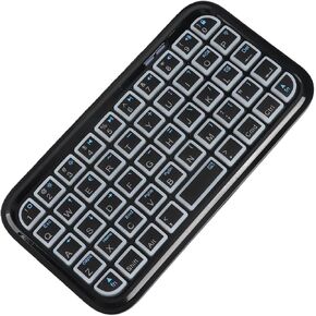 Compact Bluetooth Keyboard Wireless and Wired Dual Mode Keyboard for Portable Tablet with Silent Keys 300mAh Rechargeable Battery Travel Cone (Backlit Black) in Kuwait