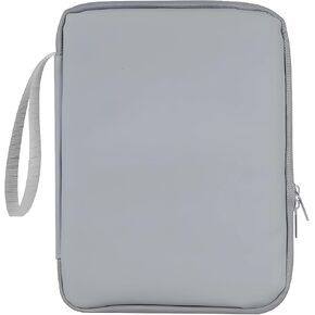 Tablet Sleeve for 12.9 in Devices, Multi-Pocket Protective Tablet Bag with PU Mouse Pad Surface, Lightweight, Lanyard Handle, Secure Zipper, Gray, 9.1 x 1.2 x 12.2 in / 23 x 3 x 31 cm in Saudi Arabia