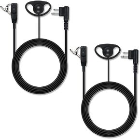 Earpiece for Motorola Radios, 2 Pin D Shape Headset with Mic PTT, 2 Pack in Saudi Arabia