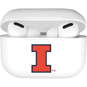 OTM Essentials Officially Licensed University of Illinois Airpods Case, Compatible with Apple AirPods 3rd Gen (TPU), Wireless Charging, Earbuds Case, Classic, White in Kuwait
