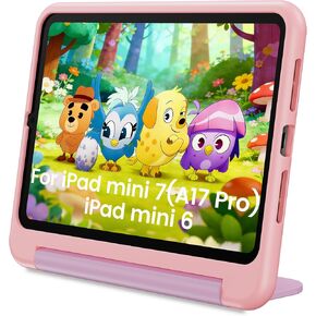 INFILAND Kids Case for iPad mini 7 2024 (A17 Pro), iPad mini 6 Case(8.3 Inch 2021 Model), iPad mini 7th/6th Generation Case with Durable Soft Shockproof Stand and Handle (Sky Blue-Mint) in Kuwait