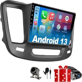 Car Radio Stereo Compatible with Chrysler 200 200C 200S, 9" Android 13 Touch Screen with Wireless CarPlay Android Auto, GPS, BT, FM, WiFi, 1080P Backup Camera, 2+64GB (2011-2014) in Kuwait