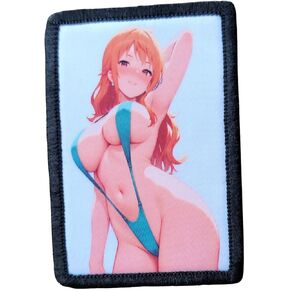 Anime Girl Pinup Morale Patch - 2x3 Hook and Loop Patches for Molle Gear, Operator Hat, Rucksack, Pack Bag, Backpack, Tactical Accessories and Gear, Made in The USA in Saudi Arabia
