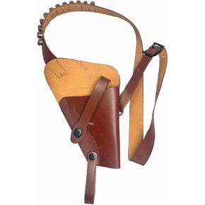 M3 Victory Revolver Premium Brown Leather Tanker Shoulder Holster with .38 Shell Loops US WWII in Saudi Arabia