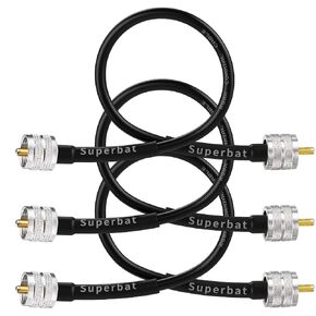 Superbat RG8x Jumper Cable 3ft Low Loss UHF PL259 CB Coax Cable 3-Pack in Kuwait