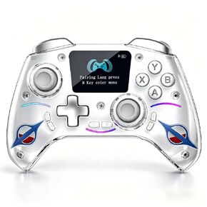 Morostron Wireless Controller for PC and Steam Games, Switch/Switch 2/iOS/Android Compatible, Interactive Screen, Hall Sticks, RGB, 800mAh, Black in Kuwait