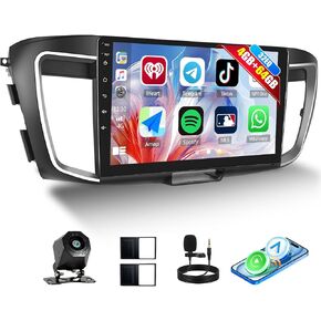 4G+64G Car Radio for Honda Accord 2013-2016 (Without OEM Screen) with Wireless CarPlay Android Auto Android 15 Car Stereo with 10" 1280 * 720 Touchscreen, Bluetooth 5.0, 32EQ, GPS, Backup Camera in Kuwait