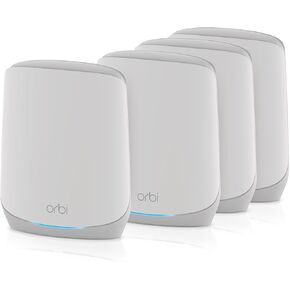 NETGEAR Orbi Whole Home Tri-Band WiFi 6 Mesh Network System (RBK754P) – Router with 3 Satellite Extenders, Security Features, Coverage up to 10,000 sq.ft., 75 Devices, AX5200 (Up to 5.2Gbps) in Kuwait