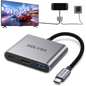 Switch 2 Dock, Mini USB-C Docking Station with 4K 60Hz-120Hz HDR, 100W PD Input and USB 3.2 Port, 1.7 oz Lightweight Travel Hub for Nintendo Switch 2, Steam Deck, ROG Ally in Kuwait