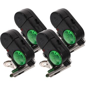 LIOOBO Fishing Bite Alarm 4pcs Electronic Rod Bell Indicator with LED Light Sound Alert Night Fishing Accessories for Catfish Poles Bank Angling para in Kuwait