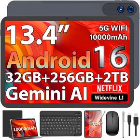QDDQ 13 Inch Tablet, Android 16 Tablet with Keyboard, 32GB+256GB+2TB Expand in Kuwait