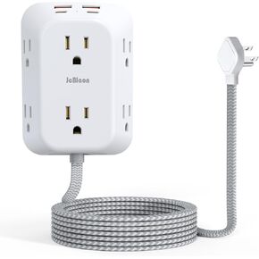 Multi Plug Wall Outlets, 6-Port Outlet Extender with 4 Charging USB Ports (2 USB A, 2 USB C), 4 Sided 1050J Surge Protector wall Plug Adapter Reserved for Home Travel and Office use in Kuwait