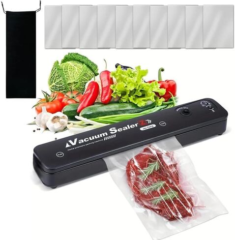 Food Vacuum Sealer Machine with 10-Pack 17x25cm Vacuum Bags in Kuwait