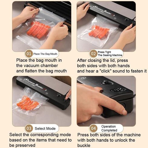 Food Vacuum Sealer Machine with 10-Pack 17x25cm Vacuum Bags in Kuwait