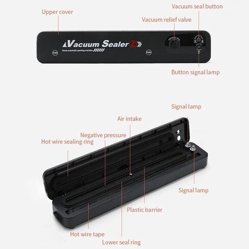 Food Vacuum Sealer Machine with 10-Pack 17x25cm Vacuum Bags in Kuwait