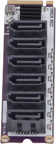 VINGVO 6 Port Expansion Card, PCIe Card, 6Port PCIe Expansion Cards for NAS Storage with 6Gbps Speed, Metal Structure with Heat Sink, Ideal for OS X & Wins in Kuwait