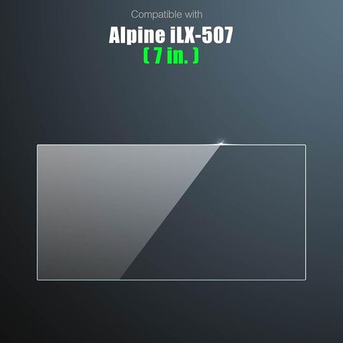 Tempered Glass Screen Protector for Alpine iLX-507 Digital Multimedia Receiver 7-Inch Display 9H+ Hardness with Aluminum Reinforcement [2 Pack] (Clear) in Kuwait