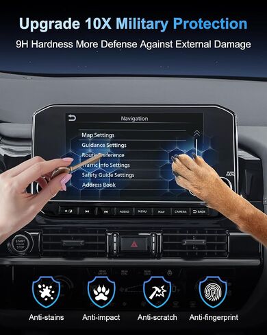 (2PCS) 2022-2025 Pathfinder Screen Protector For Nissan Pathfinder (SL/Platinum) 9Inch Touchscreen, 2025 Pathfinder Accessories HD Transparent Infortainment Nano Film NO Fingerprint&Scratches [Not for Pathfinder 8Inch] in Kuwait