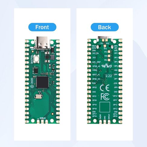 3-Pack RP2040 Microcontroller Board, Dual-Core ARM Cortex-M0+ up to 133MHz, 2MB Flash, 30 GPIO Pins, Compatible with Raspberry Pi Pico, Supports MicroPython & C/C++ (USB-C Port) in Kuwait