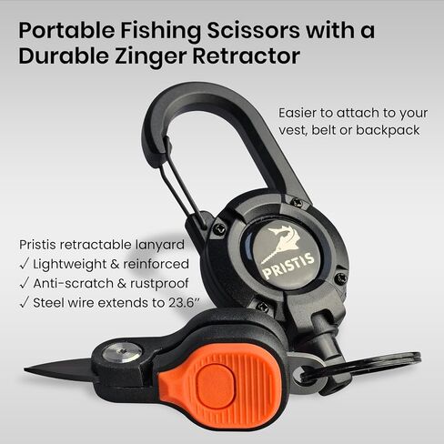 Pristis Fishing Line Cutter with Zinger Retractor, for Saltwater Freshwater in Kuwait