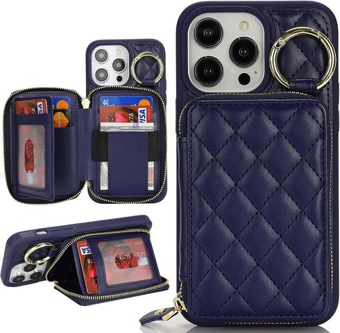 for iPhone 11 Case Wallet with Card Holder-Rose Gold in Kuwait