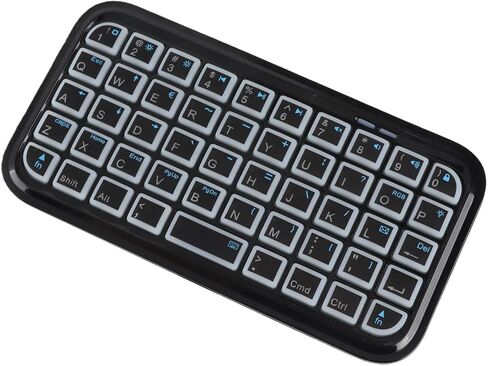 Compact Bluetooth Keyboard Wireless and Wired Dual Mode Keyboard for Portable Tablet with Silent Keys 300mAh Rechargeable Battery Travel Cone (Backlit Black) in Kuwait