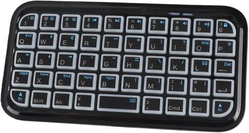 Compact Bluetooth Keyboard Wireless and Wired Dual Mode Keyboard for Portable Tablet with Silent Keys 300mAh Rechargeable Battery Travel Cone (Backlit Black) in Kuwait