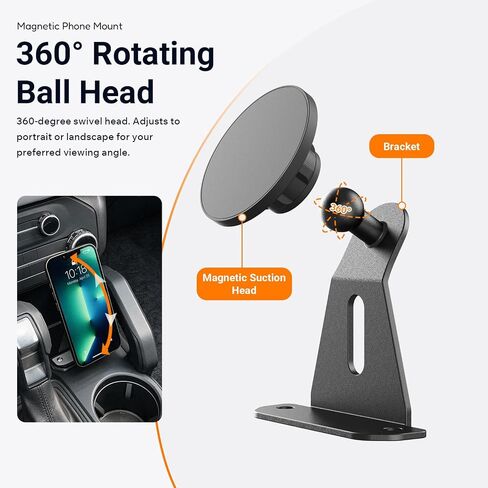 powoq 2/4 Door Magnetic Phone Mount Compatible with 2021-2026 Ford Bronco in Kuwait