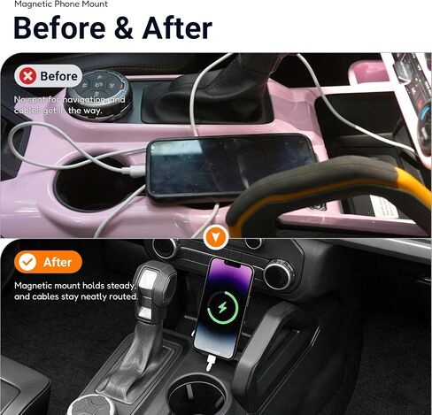 powoq 2/4 Door Magnetic Phone Mount Compatible with 2021-2026 Ford Bronco in Kuwait