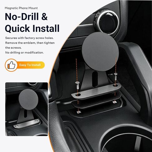 powoq 2/4 Door Magnetic Phone Mount Compatible with 2021-2026 Ford Bronco in Kuwait