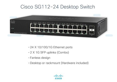 Cisco Sg112-24 Compact 24-port Gbit Switch (Renewed) in Kuwait