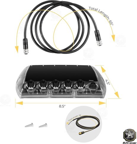 411850-1 AS ETH 5PGL 5-Port Ethernet Switch + 720073-6 AS EC 5E 5-Foot Ethernet Cable for Humminbird, Black in Kuwait