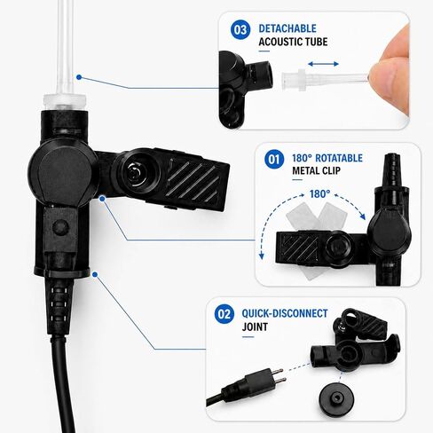 APX 6000 Acoustic Tube Earpiece with PTT Mic for Motorola Radios in Kuwait