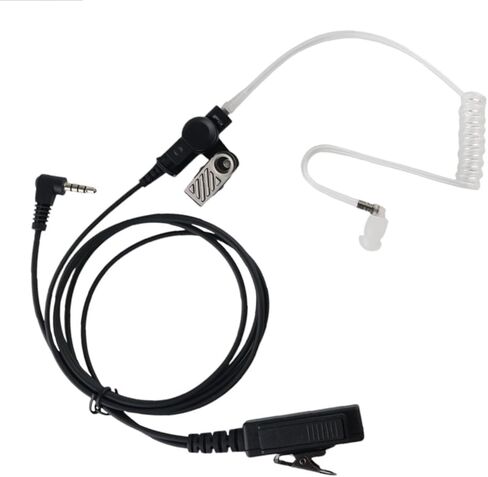 Covert Acoustic Tube Earpiece with Angled 3.5mm Connector for Hytera PNC380, PNC380S, PNC360S, PNC370SE, EHS24 - Walkie Talkie Headset with PTT Mic, Clear Sound, Discreet Design in Kuwait