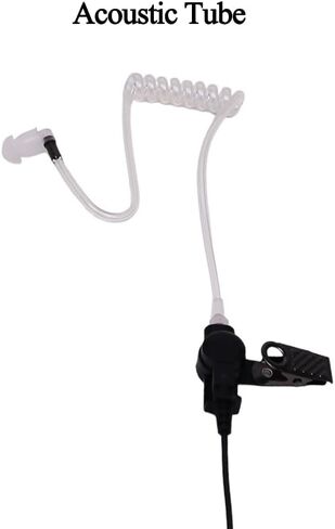 Covert Acoustic Tube Earpiece with Angled 3.5mm Connector for Hytera PNC380, PNC380S, PNC360S, PNC370SE, EHS24 - Walkie Talkie Headset with PTT Mic, Clear Sound, Discreet Design in Kuwait