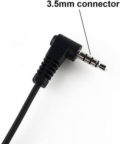 Covert Acoustic Tube Earpiece with Angled 3.5mm Connector for Hytera PNC380, PNC380S, PNC360S, PNC370SE, EHS24 - Walkie Talkie Headset with PTT Mic, Clear Sound, Discreet Design in Kuwait