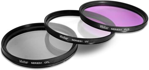 Vivtar 52mm Professional Multi-Coated Digital UV CPL FLD & +1 +2 +4 & +10 Macro Close Up Camera Lens Filter Kit + Cleaning Kit in Kuwait